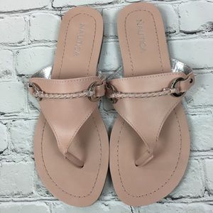 NWOT Nautica Thong Sandal Nude Color Sz 7.5